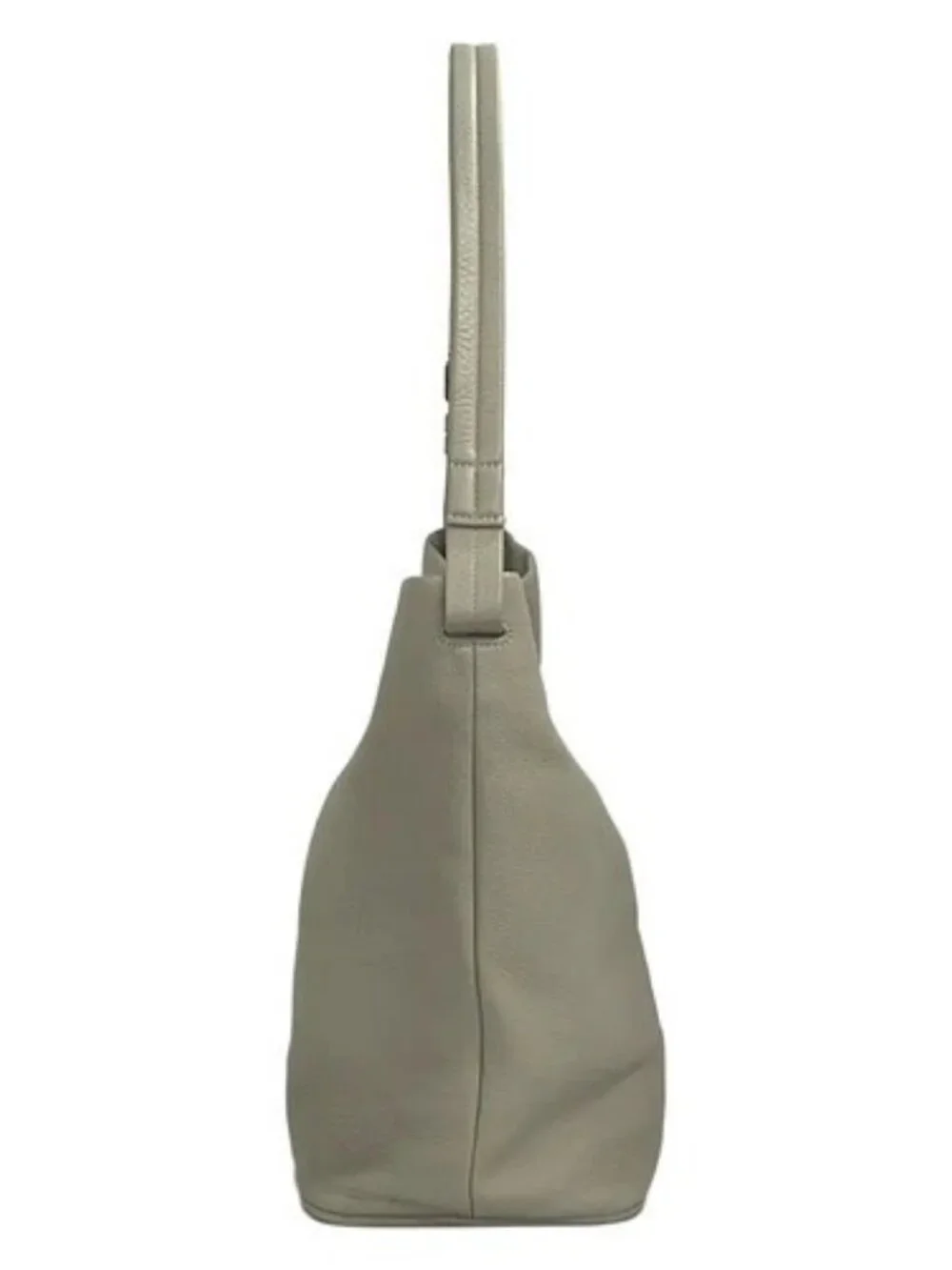 objcts.io Essential Daily Hobo Medium Light gray Leather Shoulder Bag